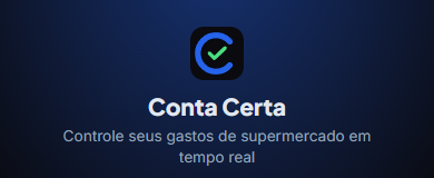 Conta Certa — App de compras
